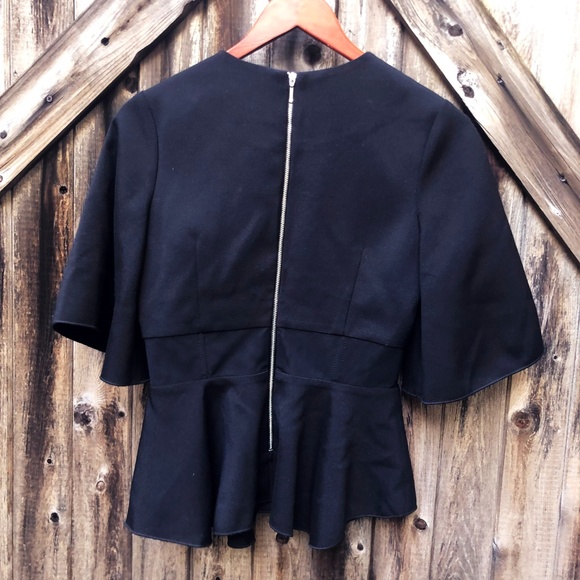 NWT Acler Beasley black peplum top - US 4 / Small - Picture 6 of 7